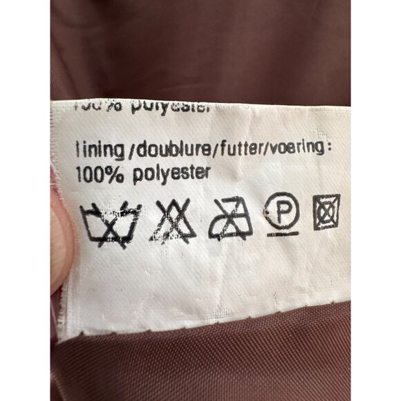 Vintage Faux Fur Brown Coat With Polyester Lining Folded Cuffs & Collar Size Lar - Picture 6 of 16